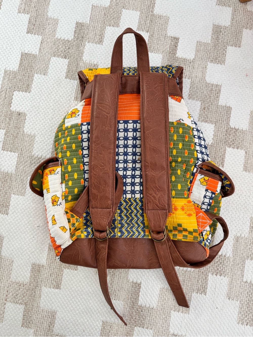 Mossimo Supply Co. Quilted Backpack with Brown Trim - Picture 2 of 11
